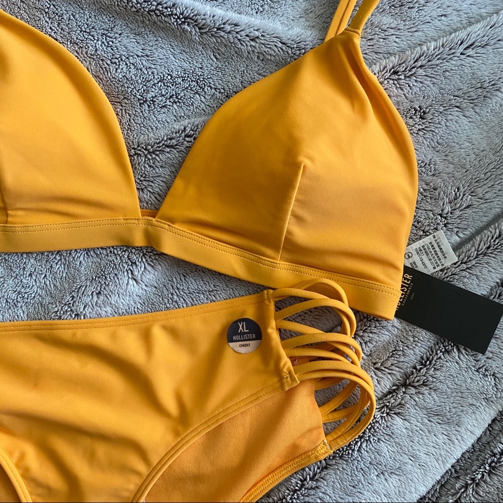 Hollister yellow two piece bikini swim set - Picture 2 of 8